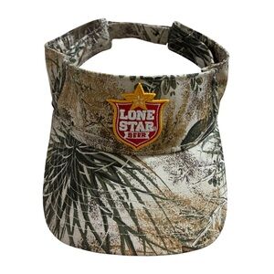Lone Star Beer Original Classic Game Guard Visor Camouflage Adjustable Strap NWT